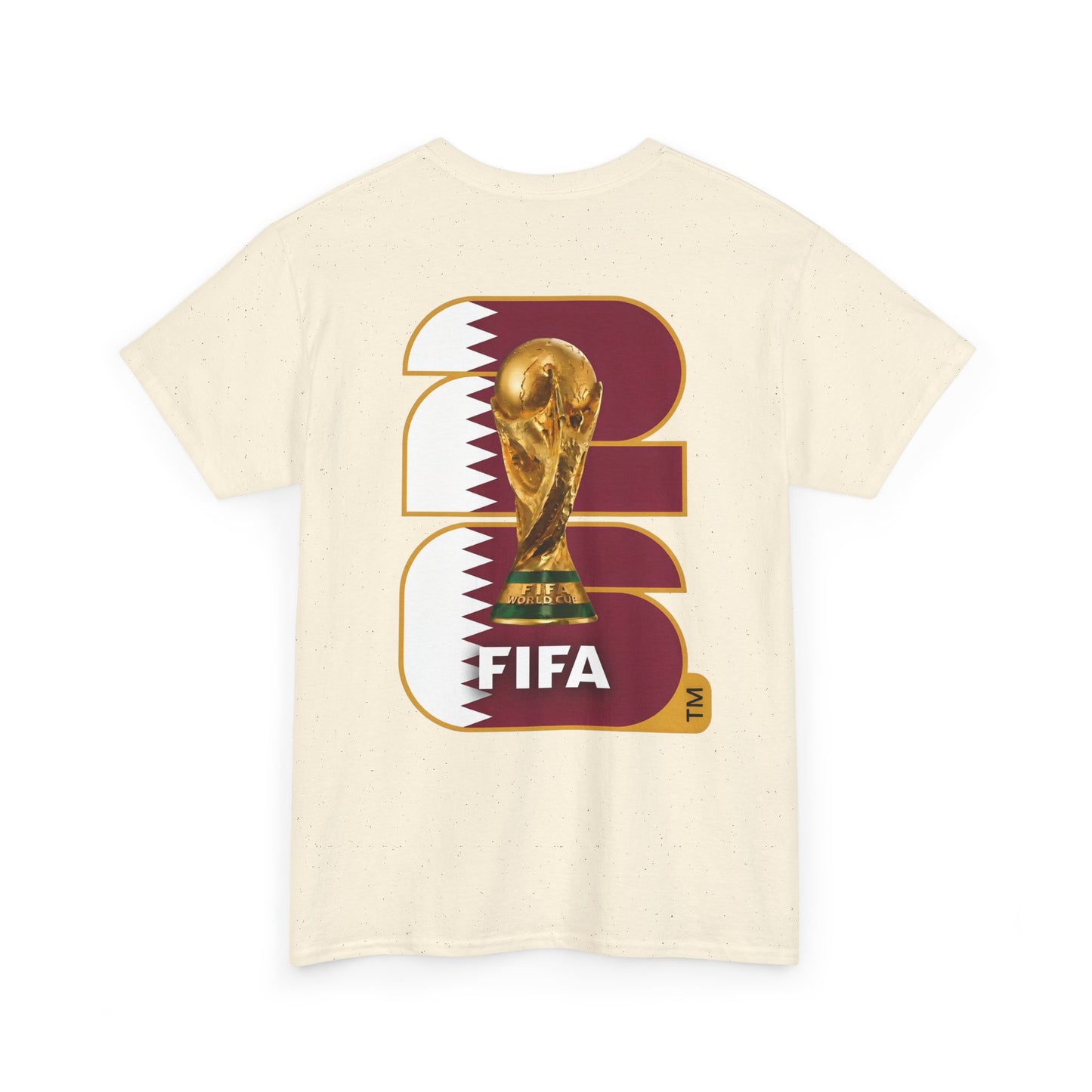 Qatar 2026 FIFA World Cup Fan Edition – Front Crest & Championship Back Graphic T-Shirt