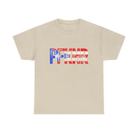 Patriotic 'PFW' Flag Graphic T-Shirt — Red White Blue Americana Tee