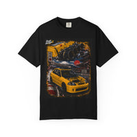 Street Racing Honda Civic T-Shirt — Yellow JDM Car Graphic Tee