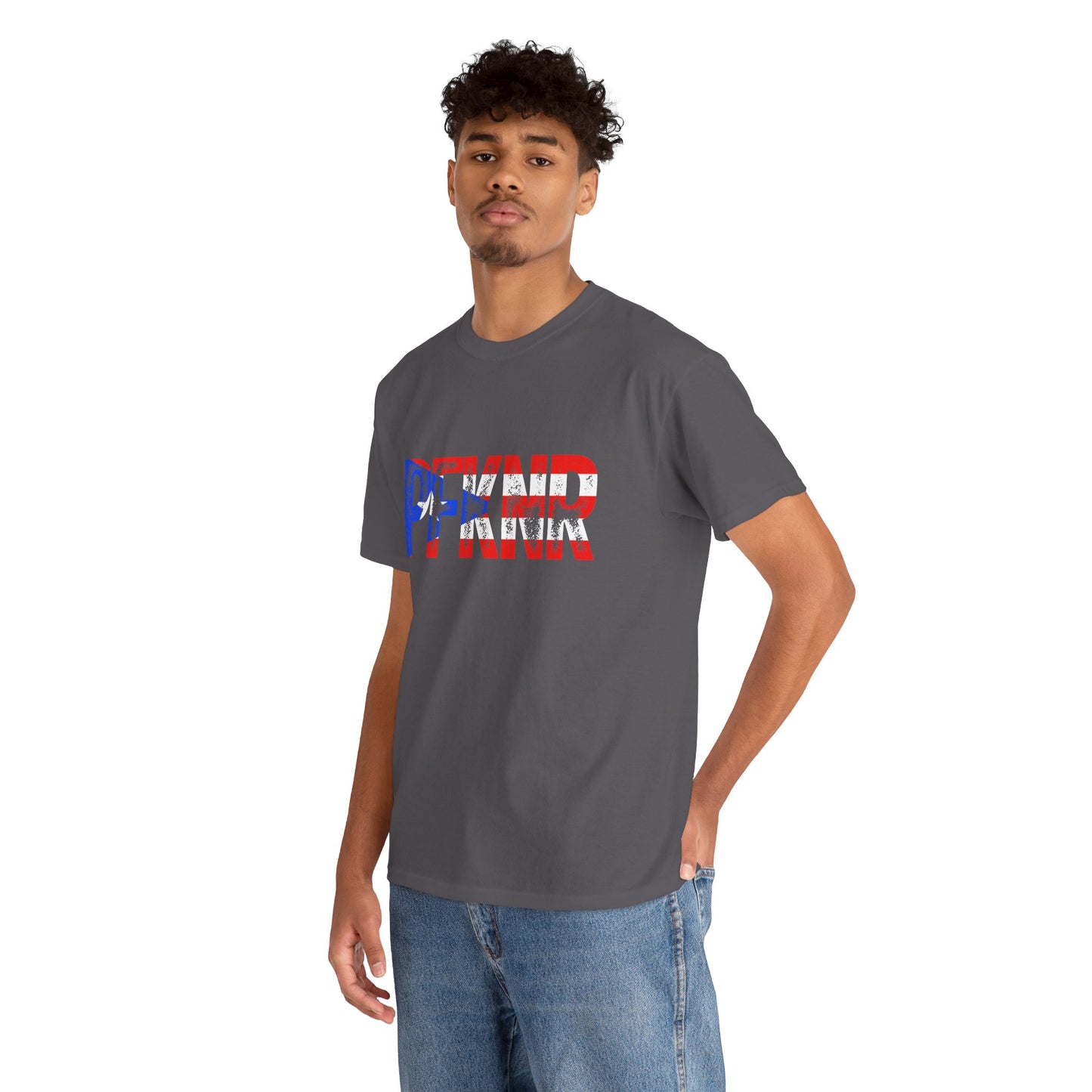 Patriotic 'PFW' Flag Graphic T-Shirt — Red White Blue Americana Tee