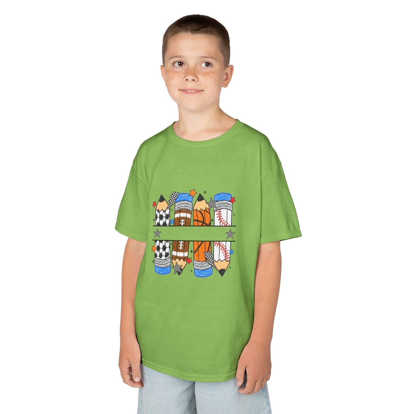 School Days Sports & Creativity Kids T-Shirt – Back to School Pencil Design