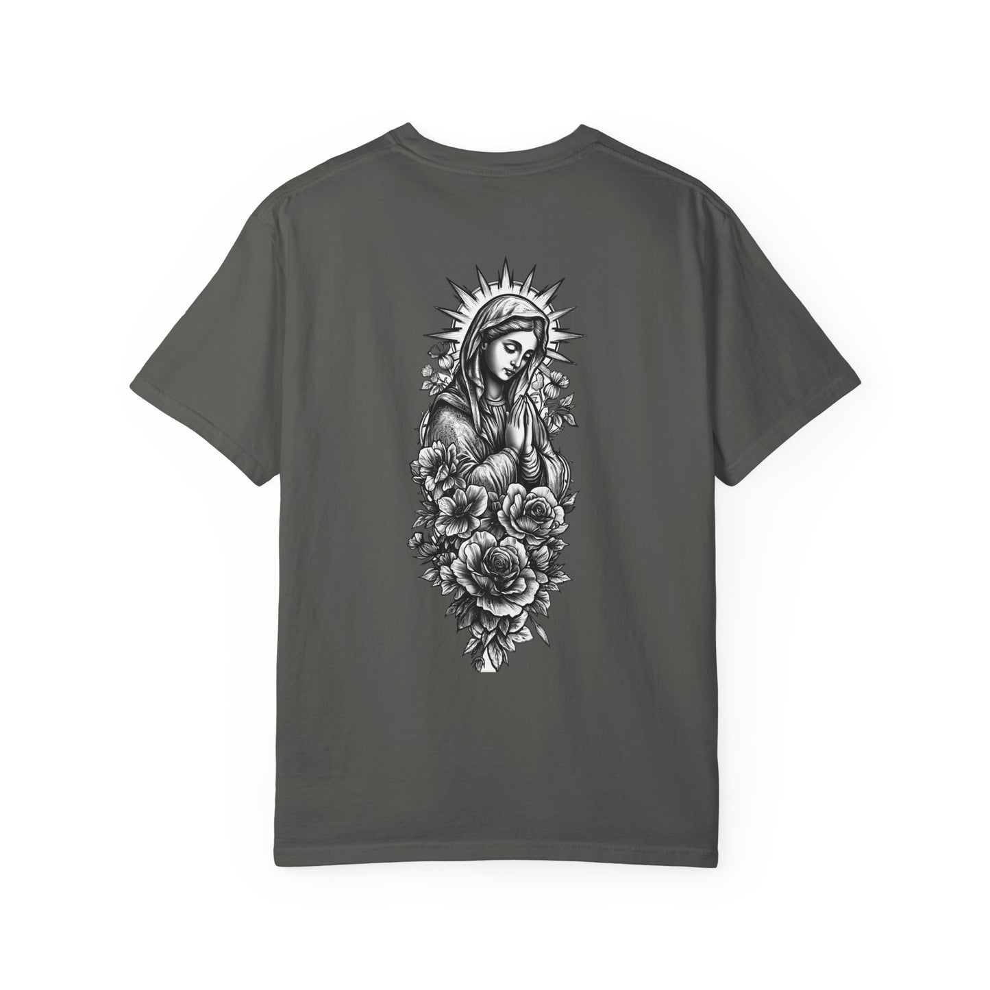 T-Shirt - Vintage Virgin Mary & Roses Graphic Tee
