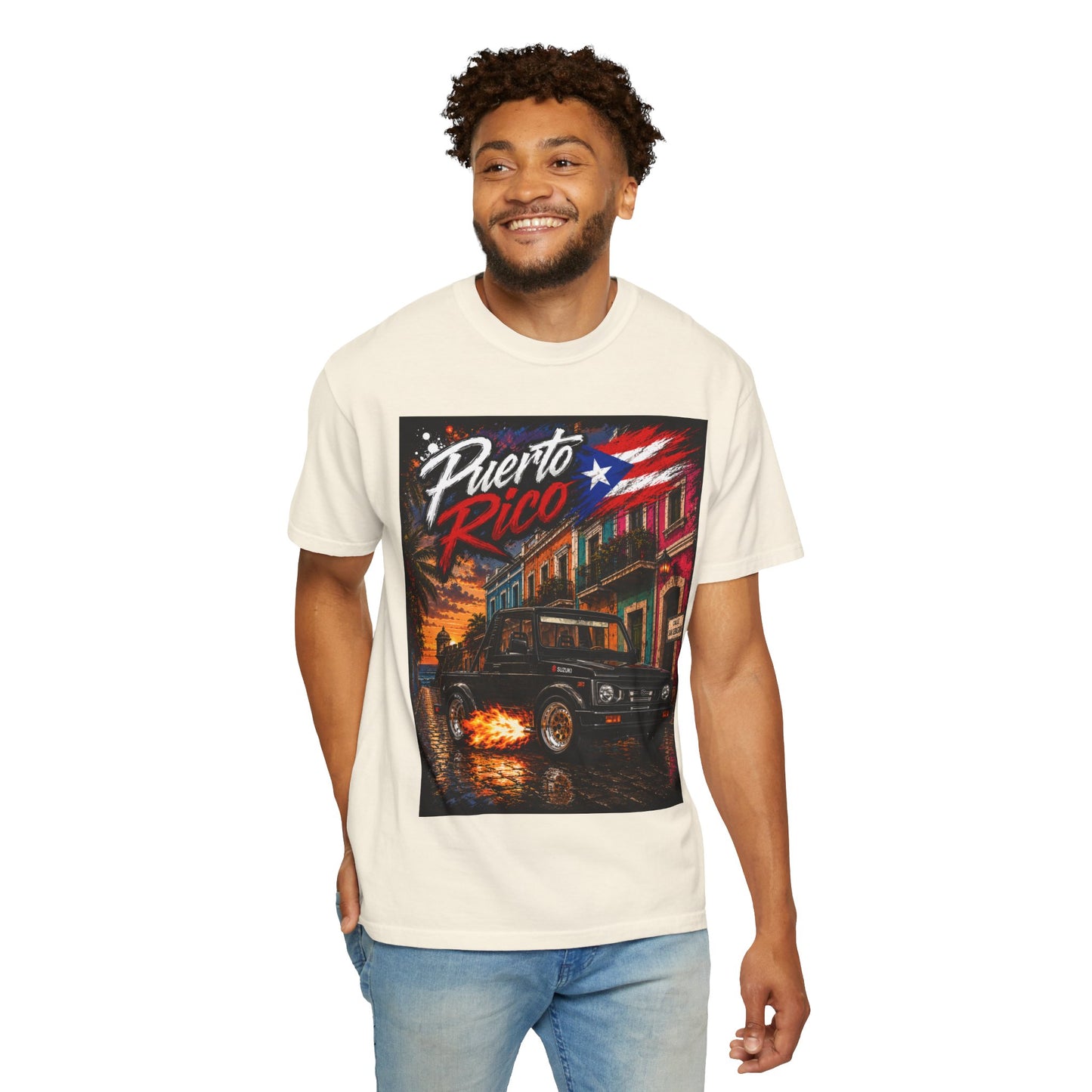 Puerto Rico Suzuki Samuri Street Scene T-Shirt