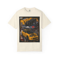 Street Racing Honda Civic T-Shirt — Yellow JDM Car Graphic Tee