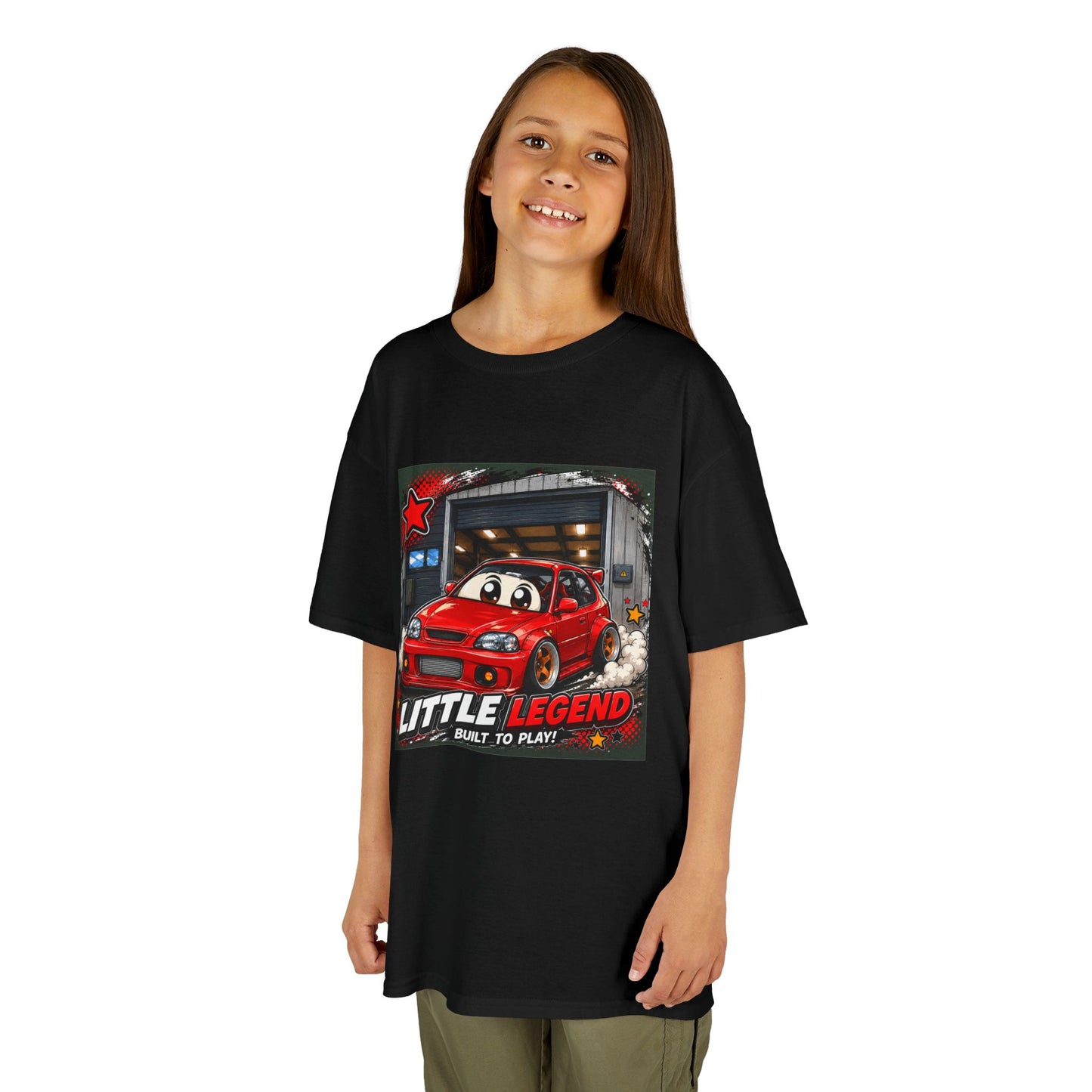 Little Legend Kids T-Shirt — Red Cartoon EK Civic "Little Legend"