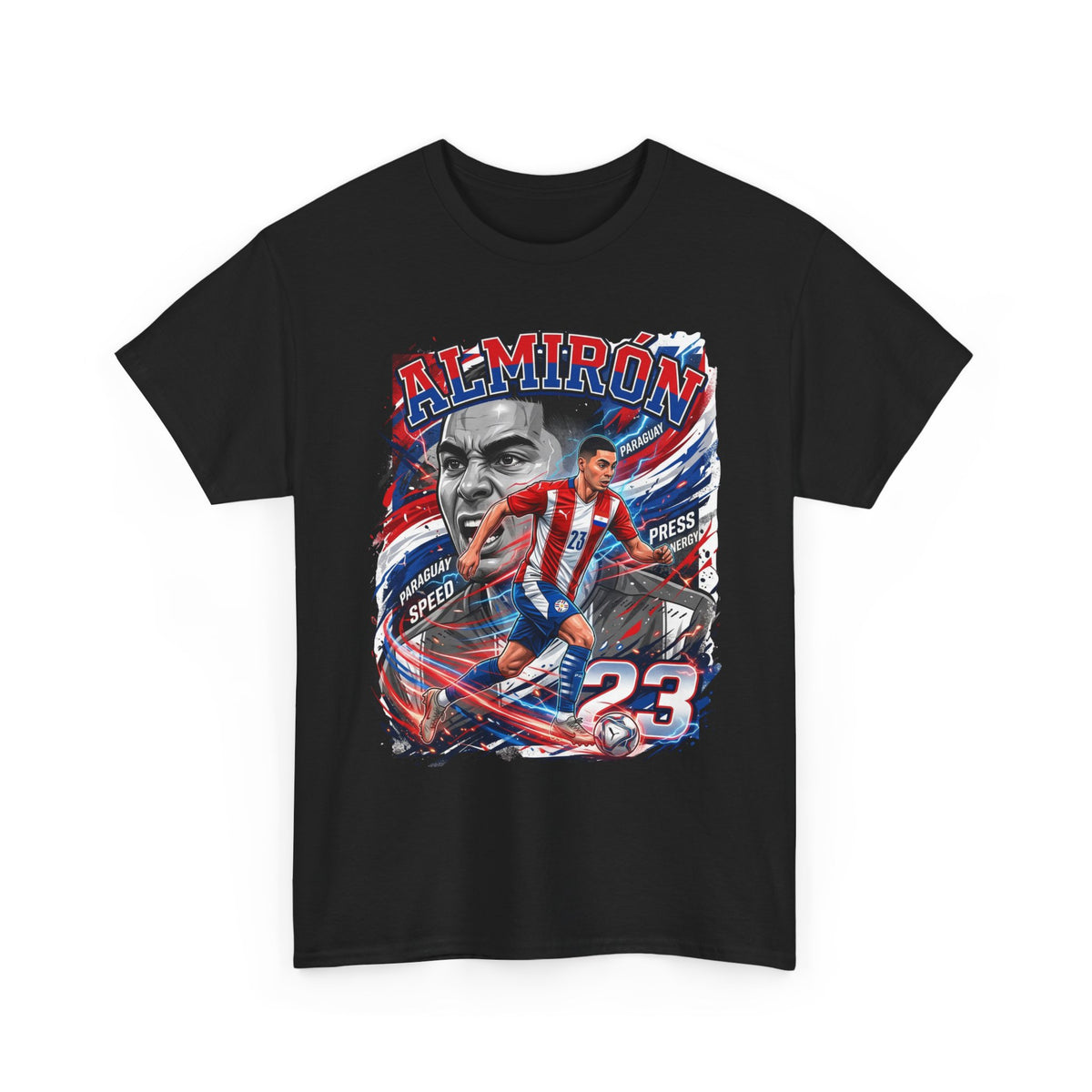Almirón #23 – Paraguay Speed & Press T-Shirt