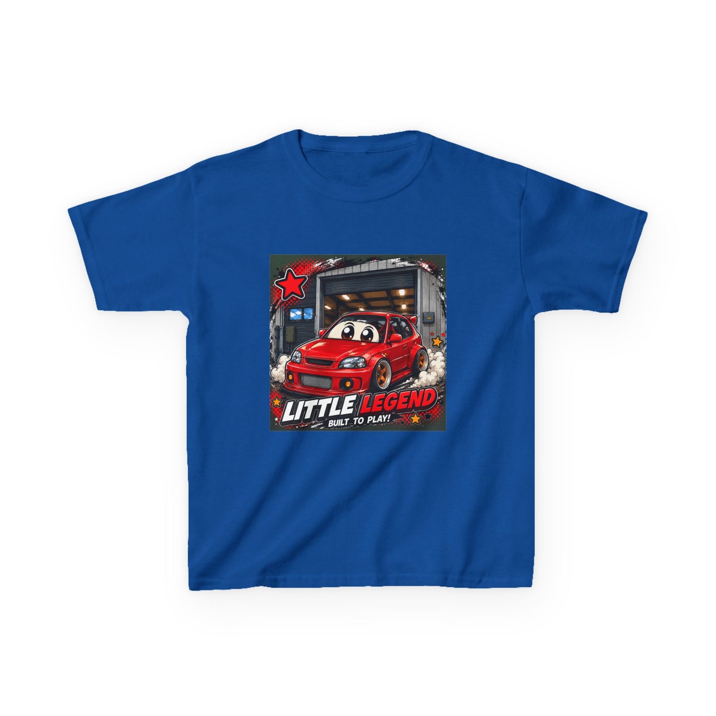Little Legend Kids T-Shirt — Red Cartoon EK Civic "Little Legend"