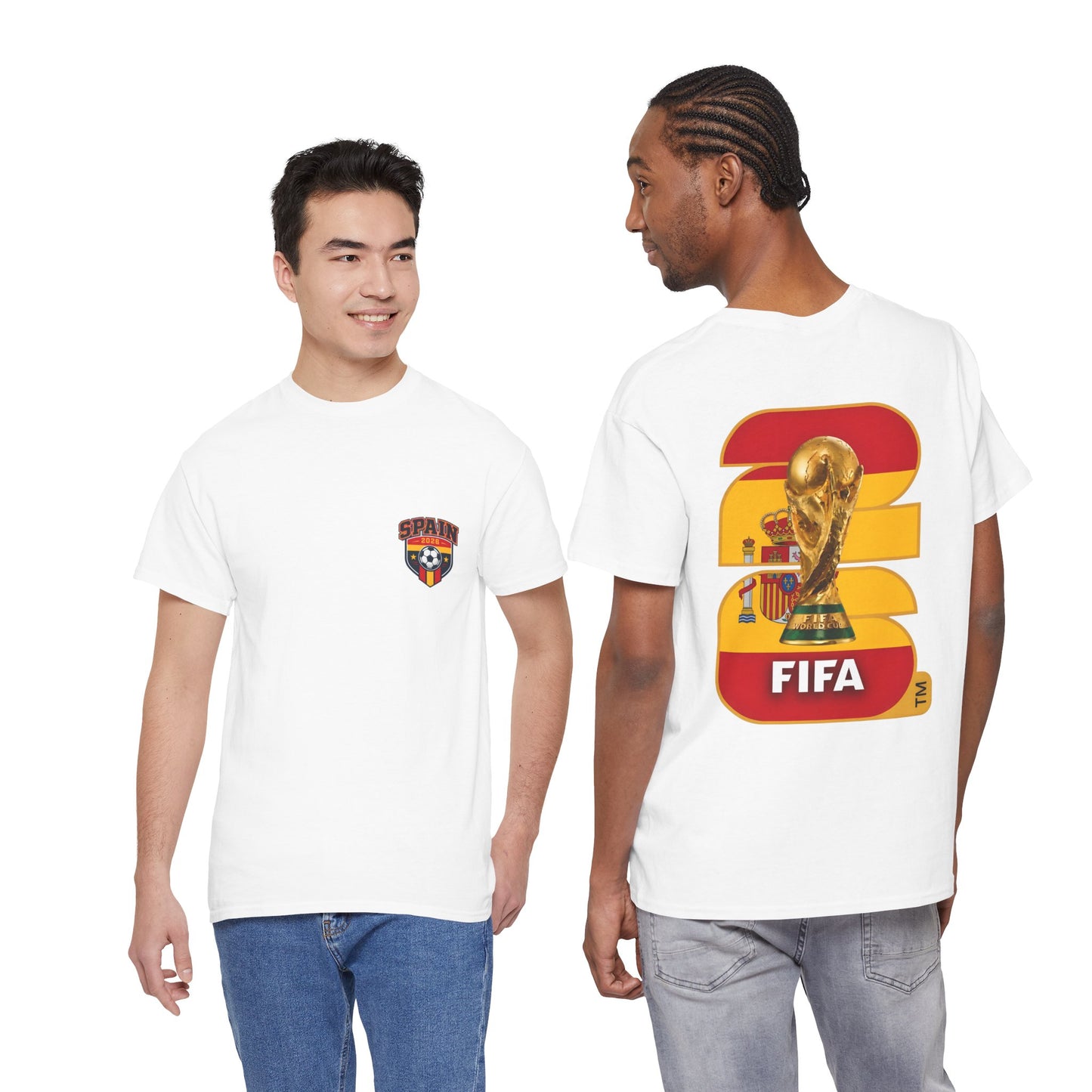 Spain 2026 FIFA World Cup Fan Edition – Front Crest & Championship Back Graphic T-Shirt