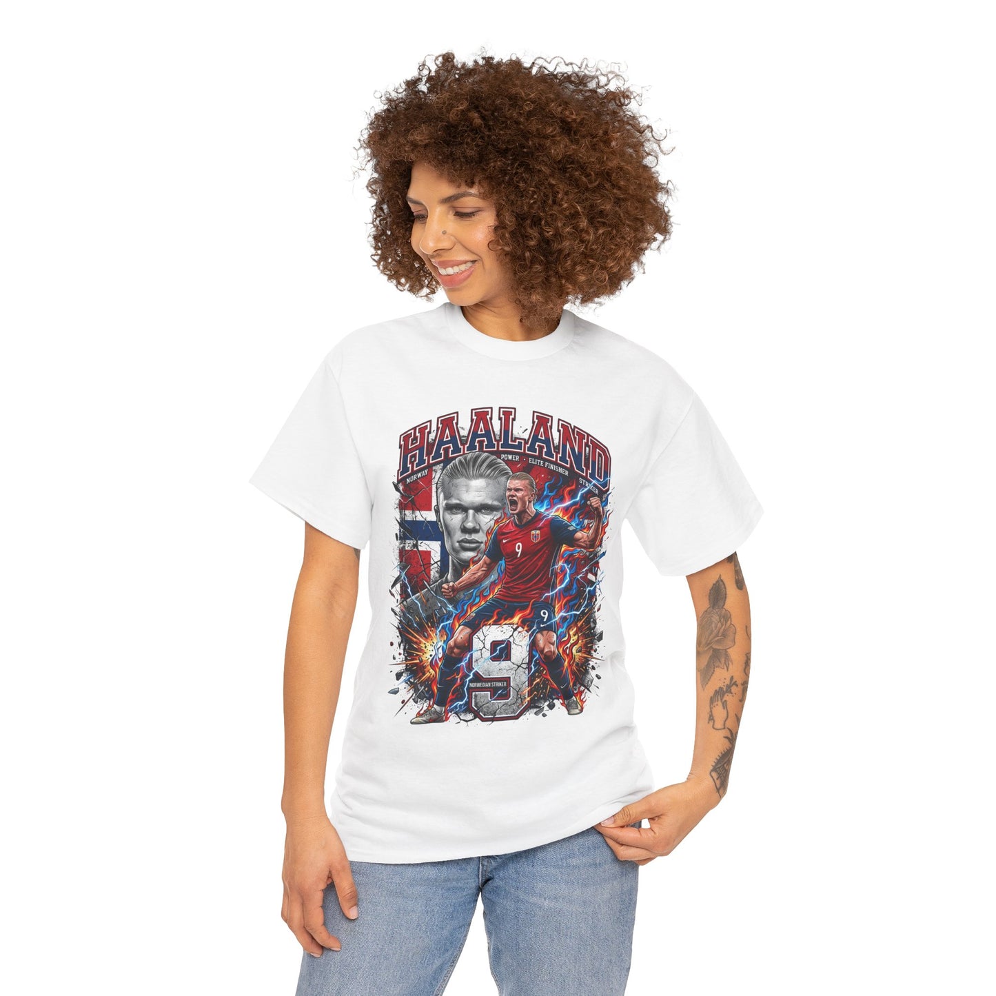 Haaland #9 – Nordic Thunder Striker T-Shirt