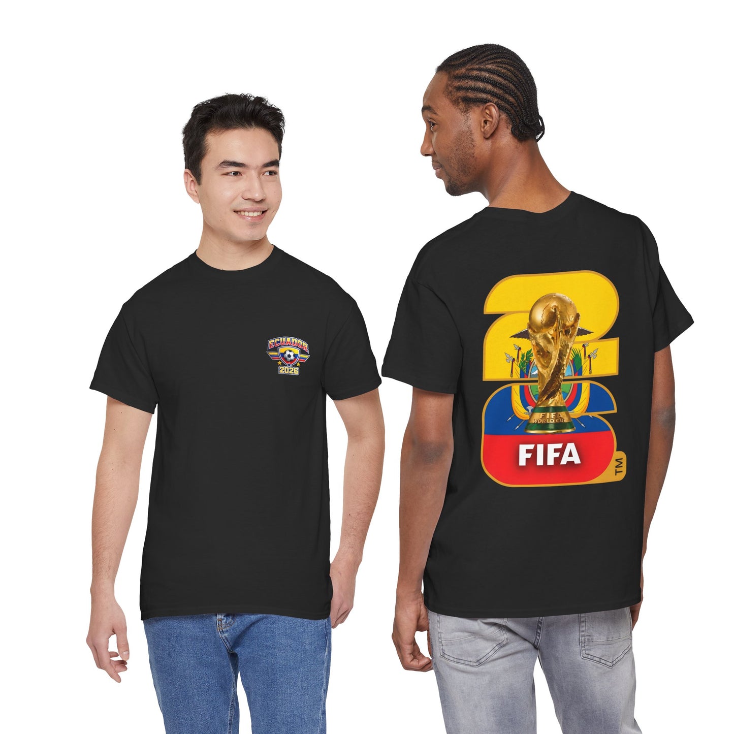 Ecuador 2026 FIFA World Cup Fan Edition – Front Crest & Championship Back Graphic T-Shirt