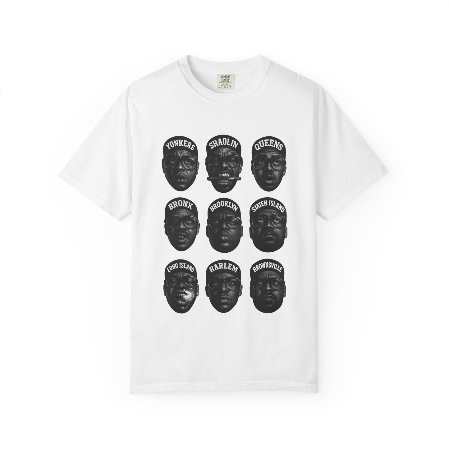 Hip-Hop Legends – Nine Icons of New York Rap | Black & White Tribute Tee