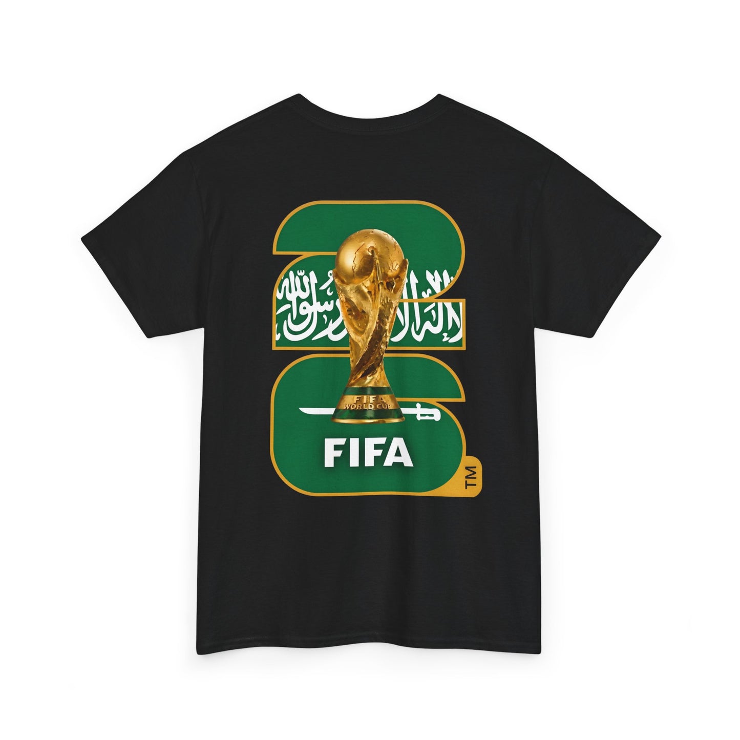 Saudi Arabia 2026 FIFA World Cup Fan Edition – Front Crest & Championship Back Graphic T‑Shirt