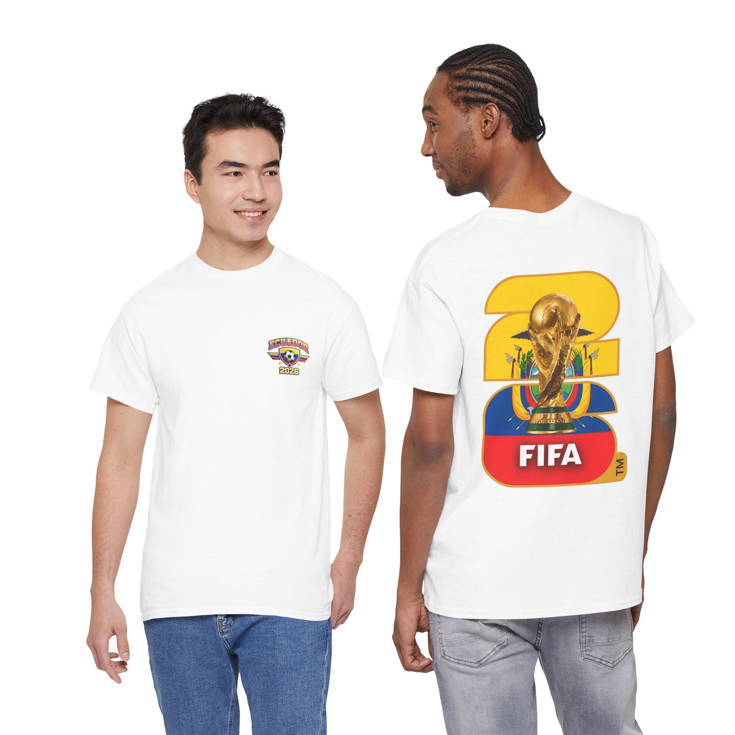 Ecuador 2026 FIFA World Cup Fan Edition – Front Crest & Championship Back Graphic T-Shirt