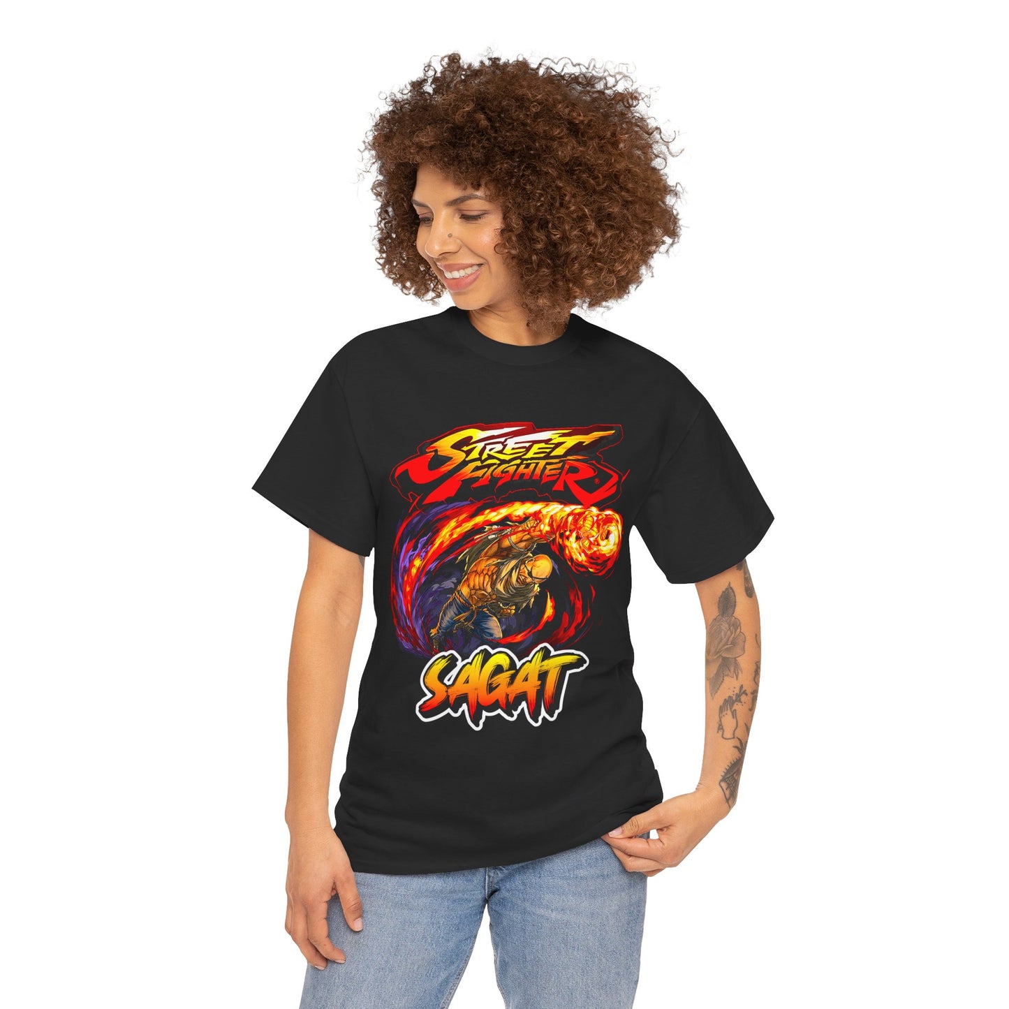 Street Fighter Sagat Fireball Attack T-shirt