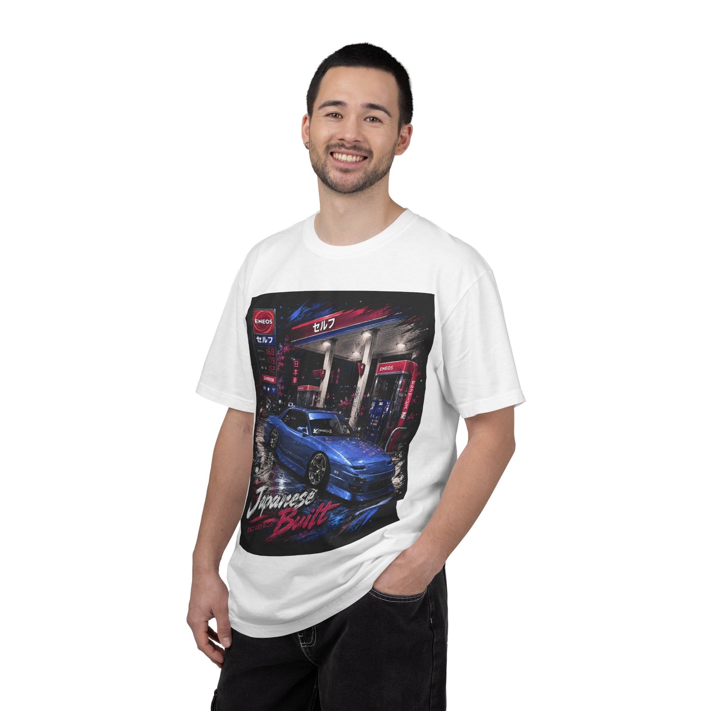 Japanese Built 240 Car T-Shirt — Retro Neon JDM Graphic