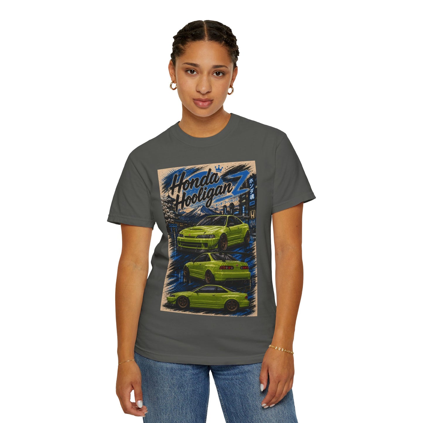 Honda HooliganZ T-Shirt — Vintage Green Sports Car Graphic Tee