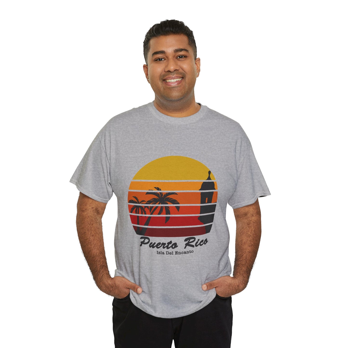 Puerto Rico Sunset T-Shirt – Isla Del Encanto Vintage Palm Tee