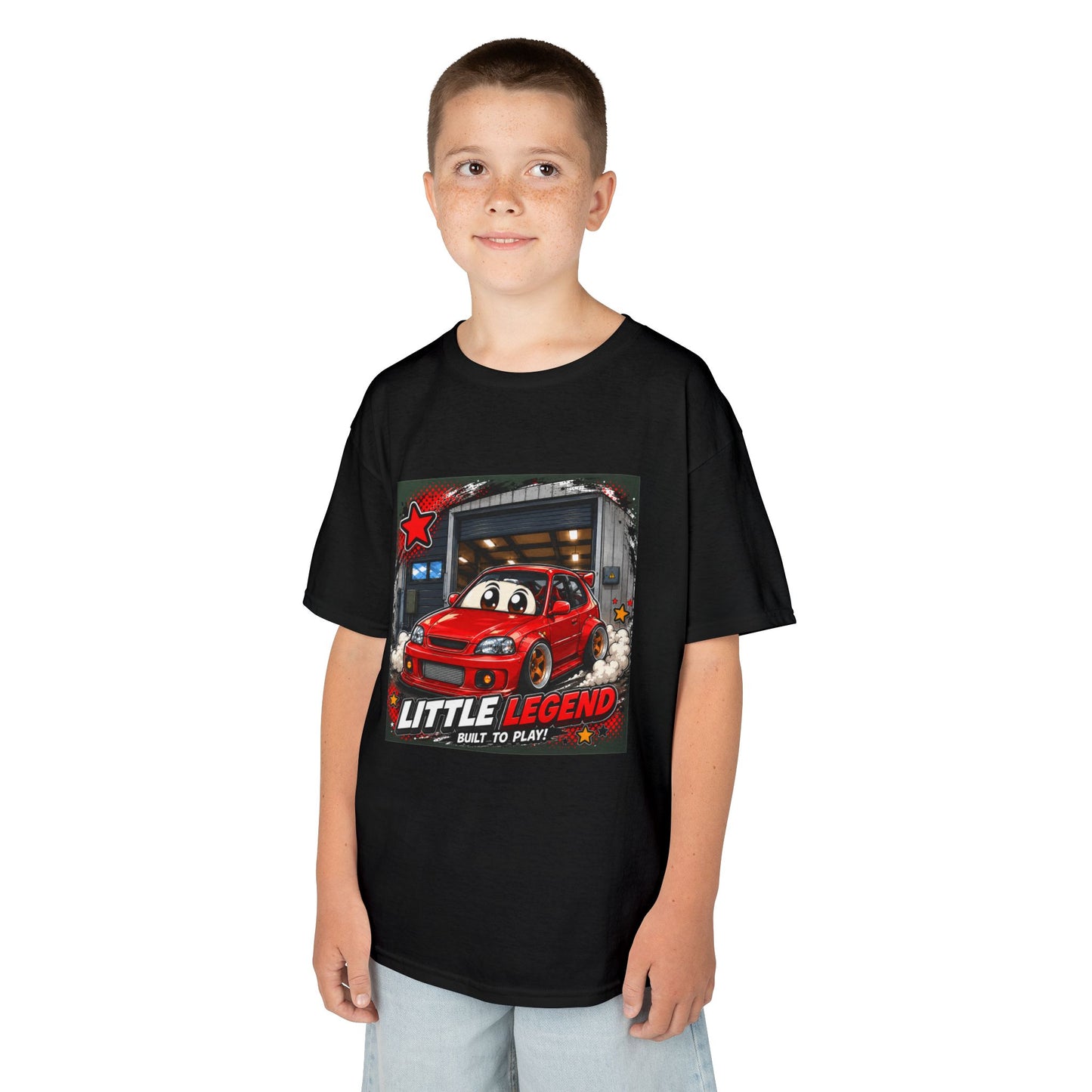 Little Legend Kids T-Shirt — Red Cartoon EK Civic "Little Legend"