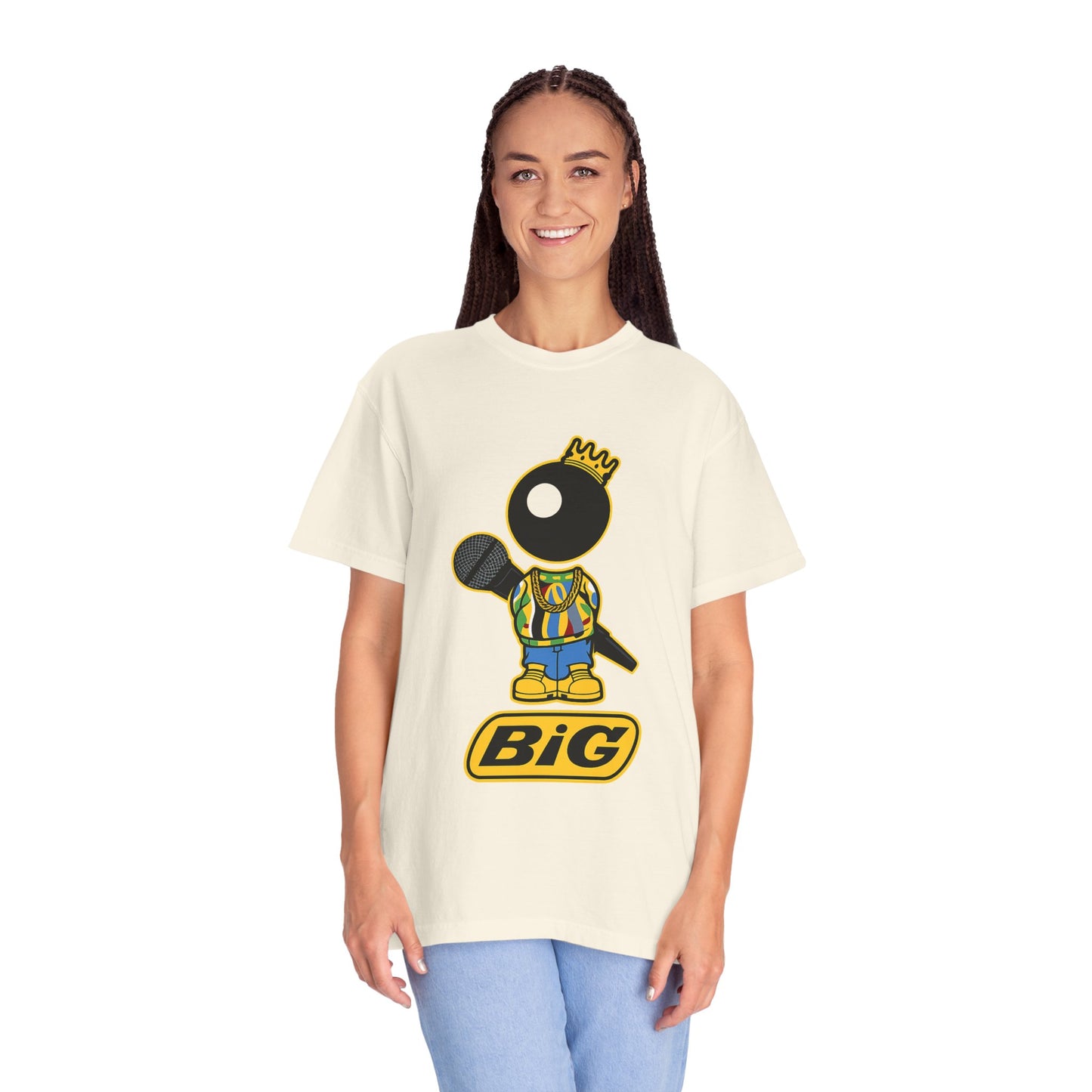 BiG Hip-Hop Icon Cartoon T-Shirt | Retro 90s Rap Inspired Streetwear Design