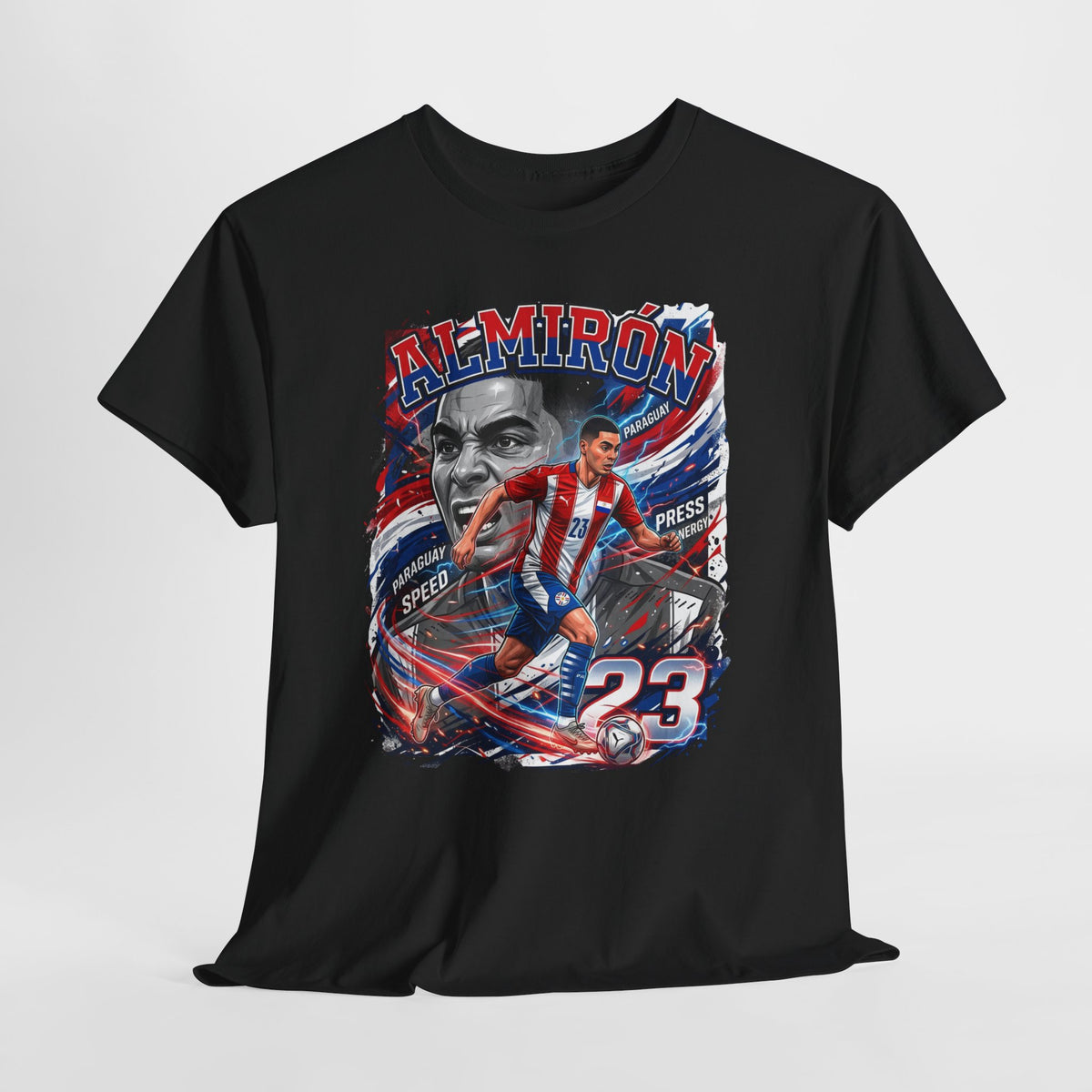 Almirón #23 – Paraguay Speed & Press T-Shirt