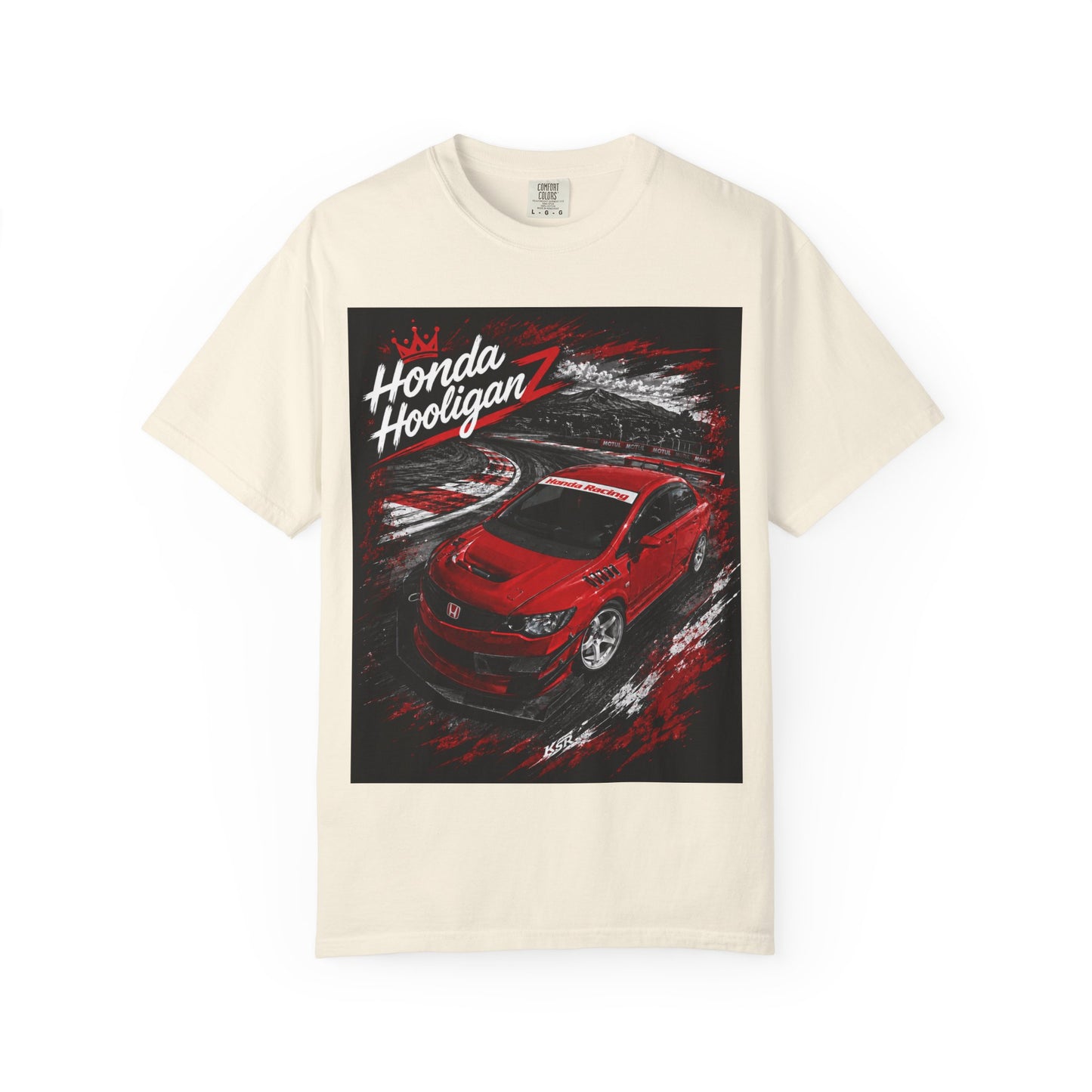Honda HooliganZ T-Shirt — Red Sports Car Racing Graphic Tee