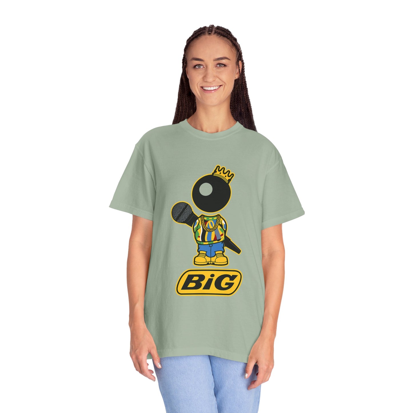 BiG Hip-Hop Icon Cartoon T-Shirt | Retro 90s Rap Inspired Streetwear Design