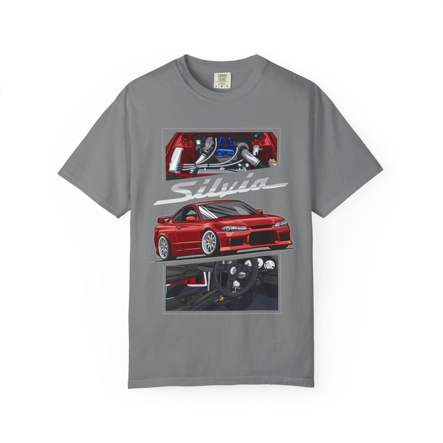 Silvia Sports Car Technical IllustrationT-shirt