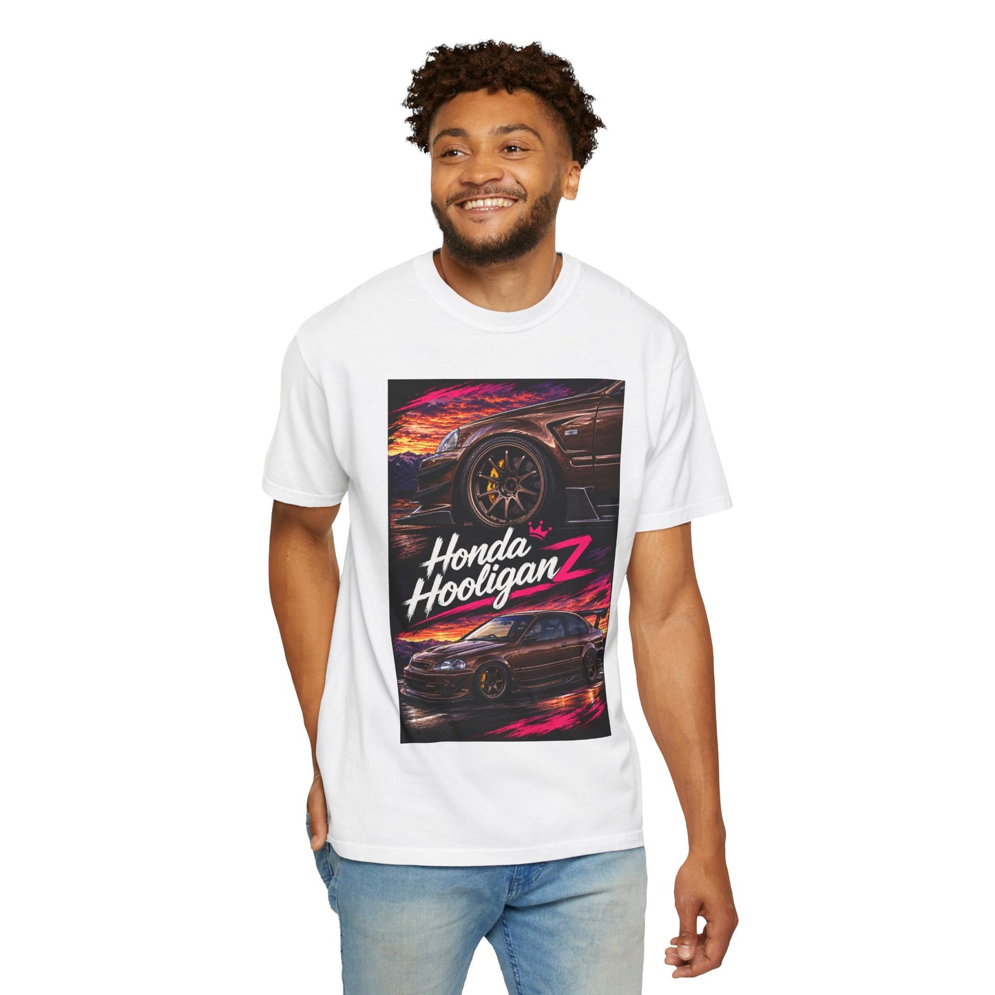 Honda HooliganZ T‑Shirt — Neon Coupe Graphic Tee