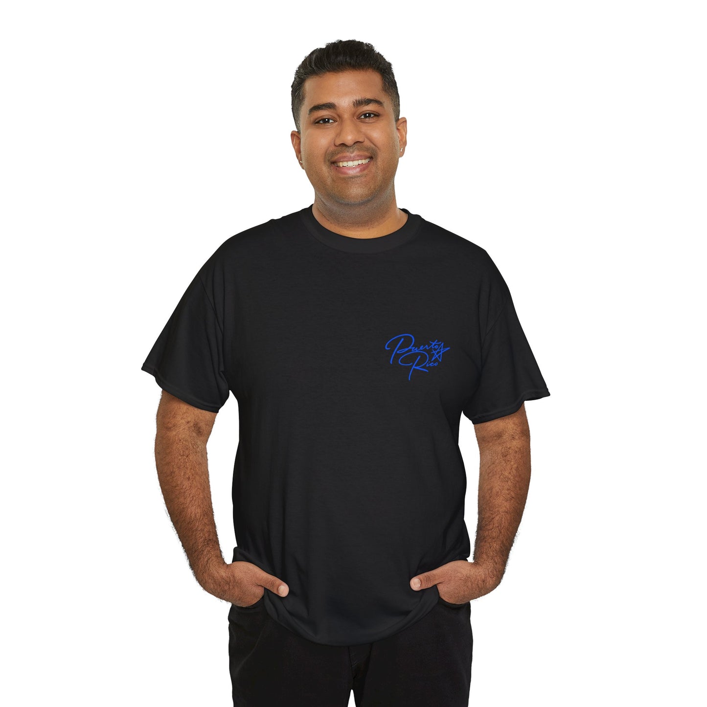 Puerto Rico Streets Tee — Handwritten Logo & Old San Juan Back Illustration