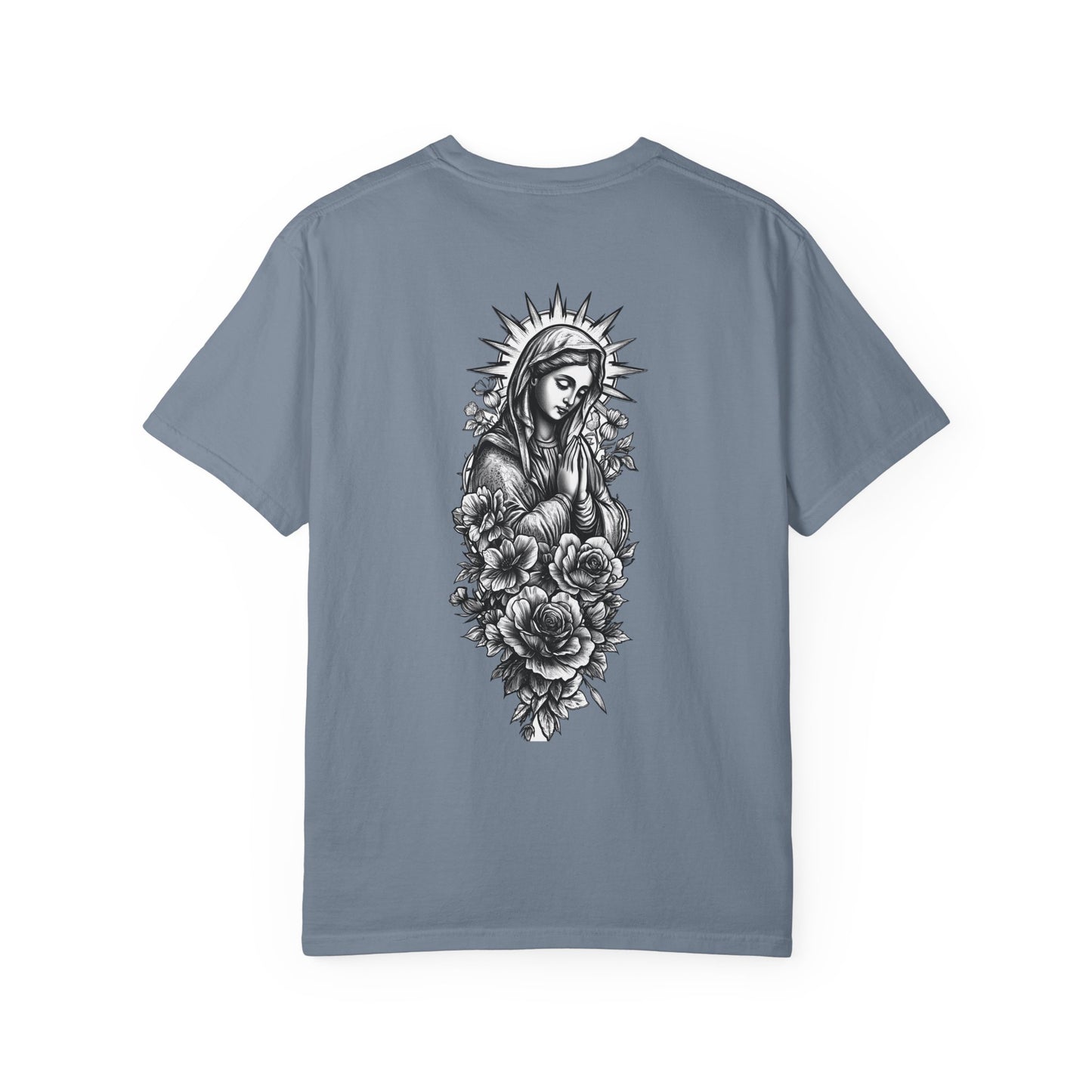 T-Shirt - Vintage Virgin Mary & Roses Graphic Tee