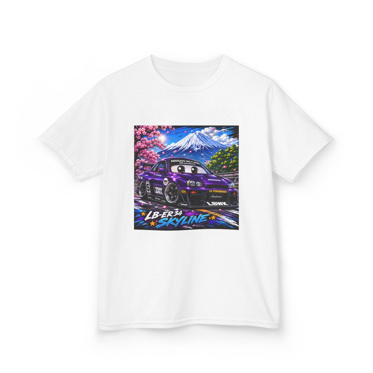 Kids T‑Shirt — Retro Japanese Drift Car Graphic (“Liberty Skyline”)