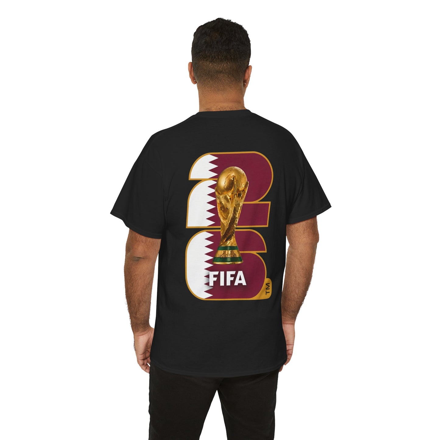 Qatar 2026 FIFA World Cup Fan Edition – Front Crest & Championship Back Graphic T-Shirt