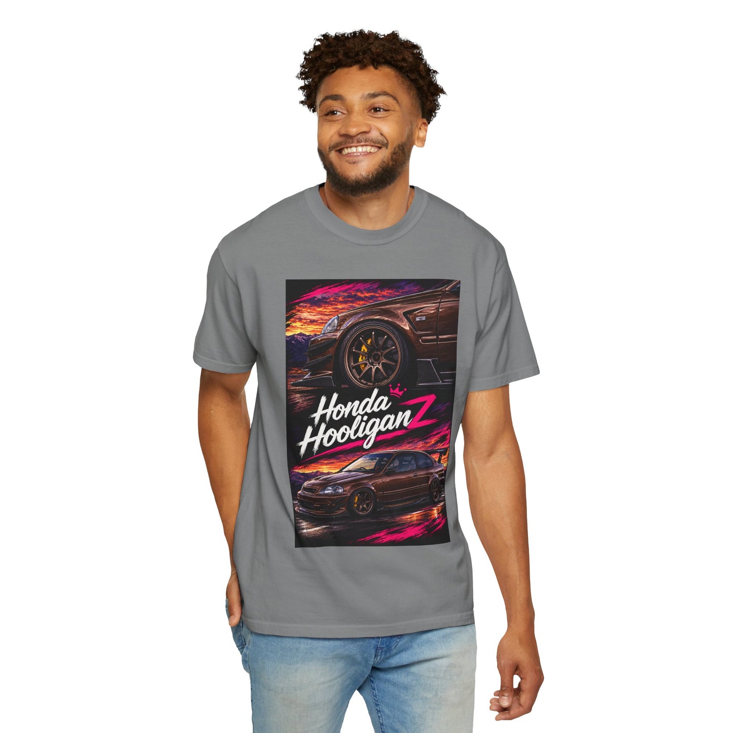 Honda HooliganZ T‑Shirt — Neon Coupe Graphic Tee
