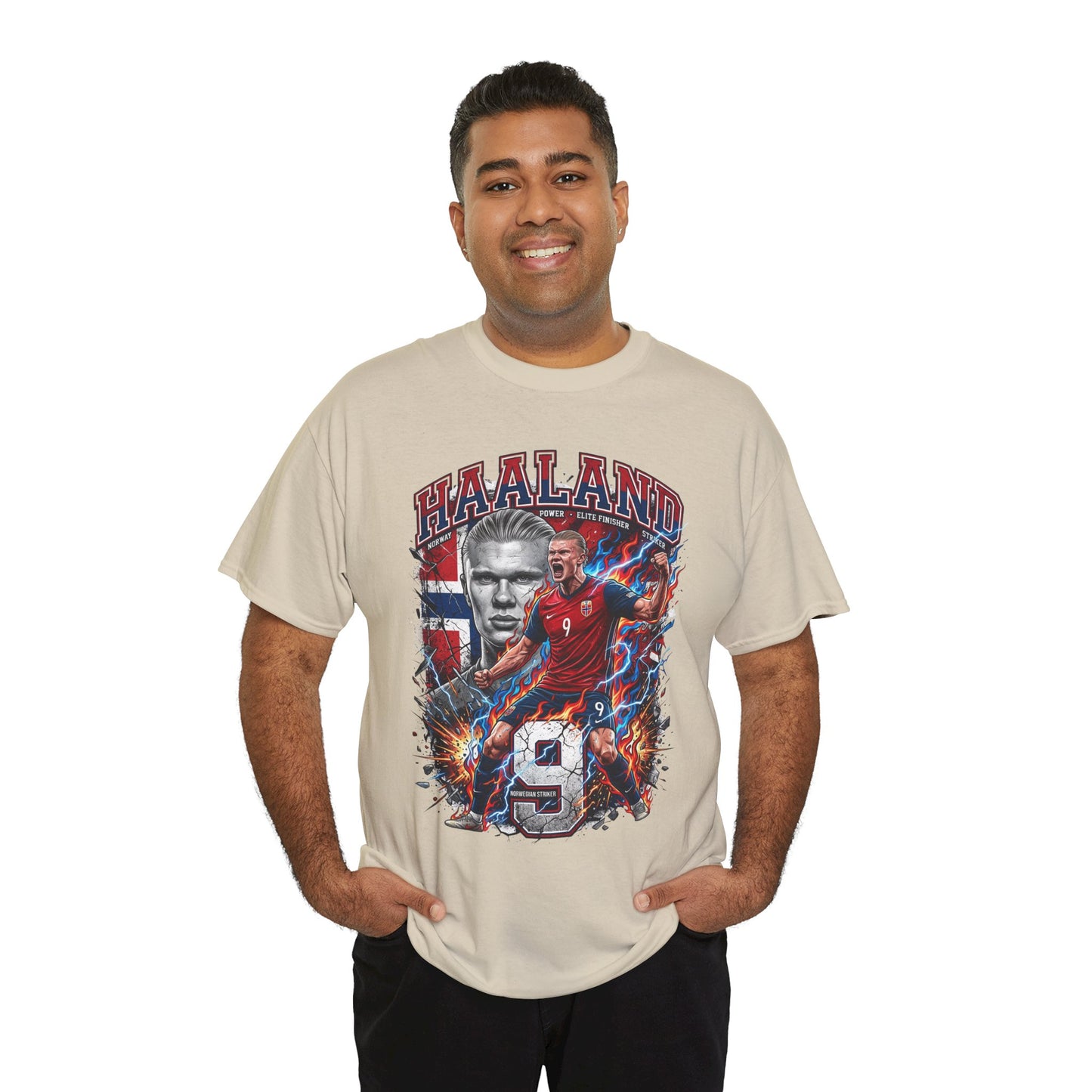 Haaland #9 – Nordic Thunder Striker T-Shirt