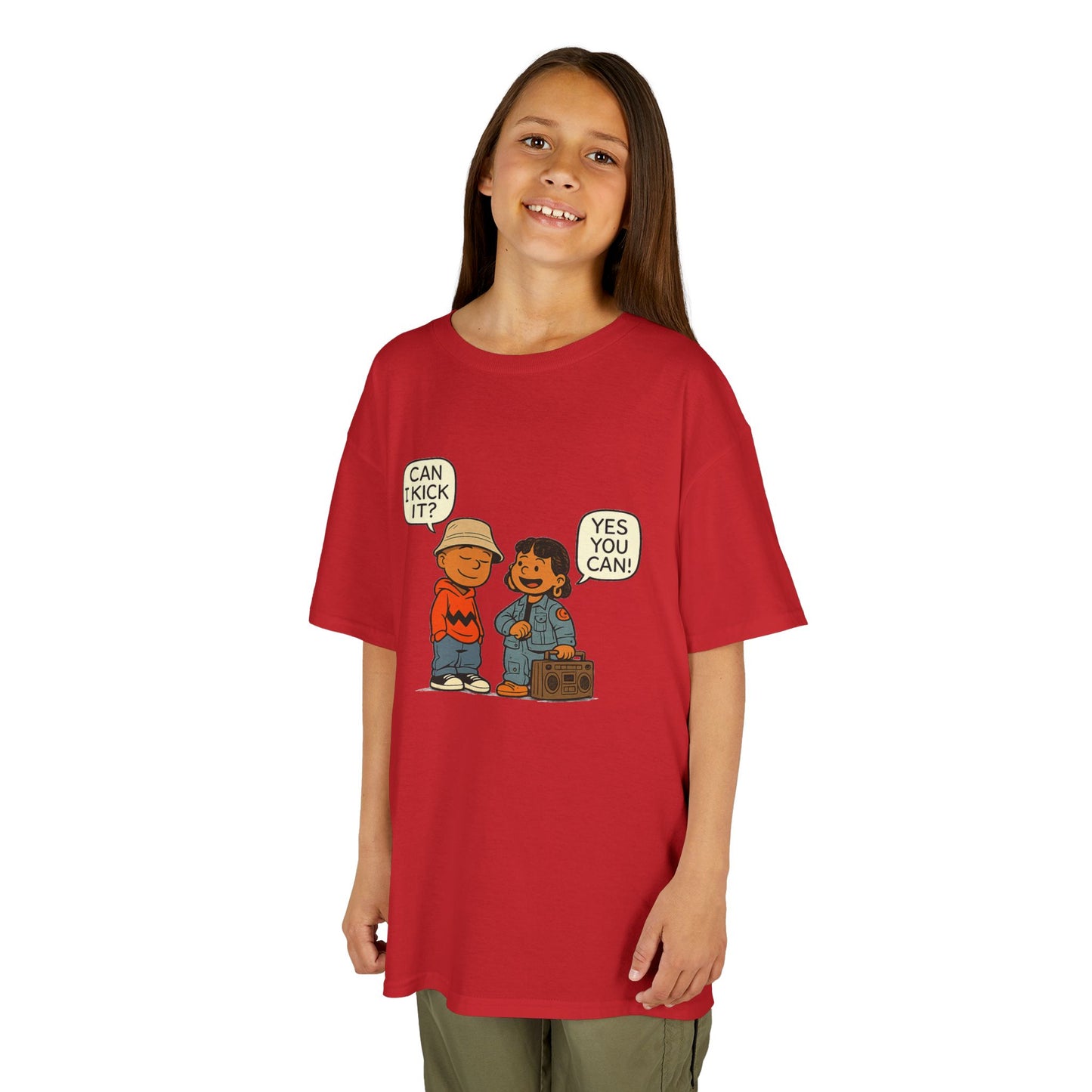 Can I Kick It? Kids T-Shirt – Retro Hip-Hop Best Friends Tee