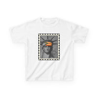 Puerto Rico Liberty Stamp Kids T-Shirt – Boricua Pride Design