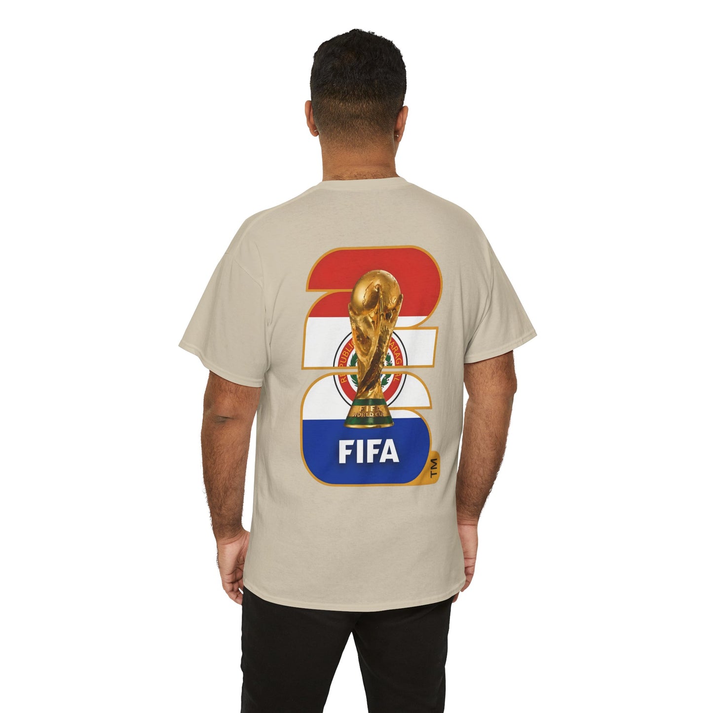 Paraguay 2026 FIFA World Cup Fan Edition – Front Crest & Championship Back Graphic T-Shirt