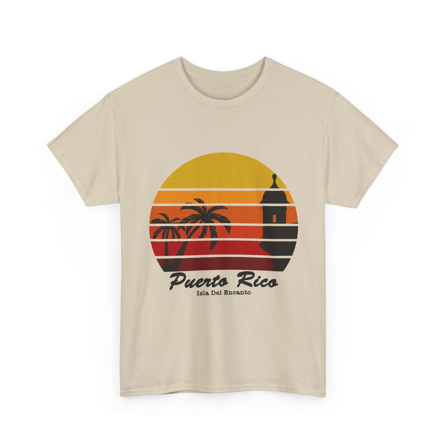 Puerto Rico Sunset T-Shirt – Isla Del Encanto Vintage Palm Tee
