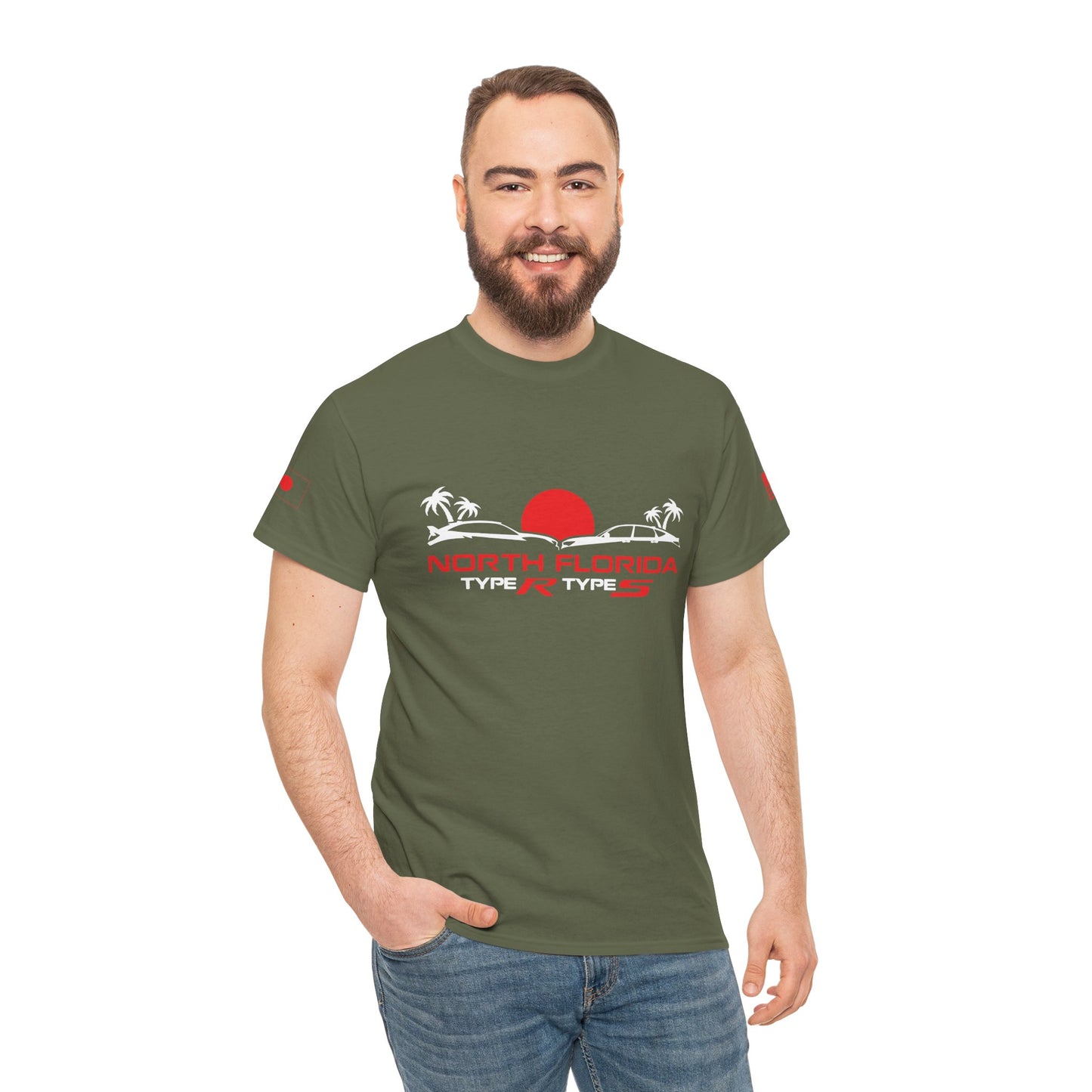 North Florida Type R Types T-Shirt — Retro Sunset Palm Beach Car Tee