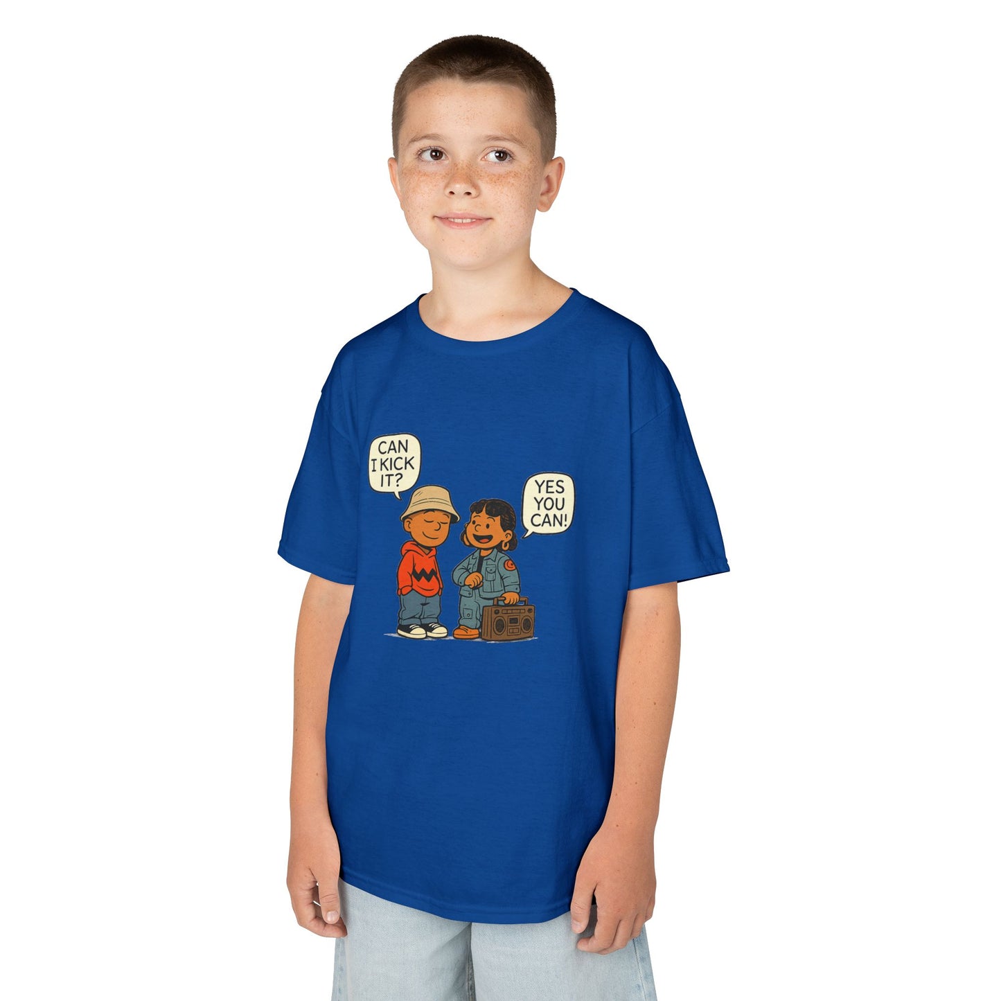 Can I Kick It? Kids T-Shirt – Retro Hip-Hop Best Friends Tee