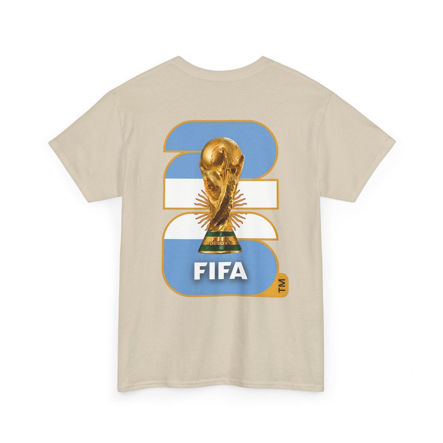 Argentina 2026 FIFA World Cup Fan Edition – Front Crest & Championship Back Graphic T-Shirt