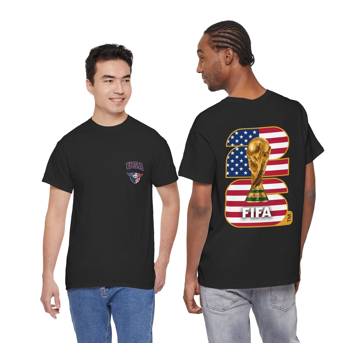USA 2026 FIFA World Cup Fan Edition – Front Crest & Championship Back Graphic T‑Shirt