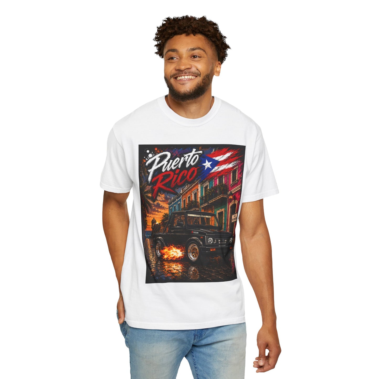 Puerto Rico Suzuki Samuri Street Scene T-Shirt