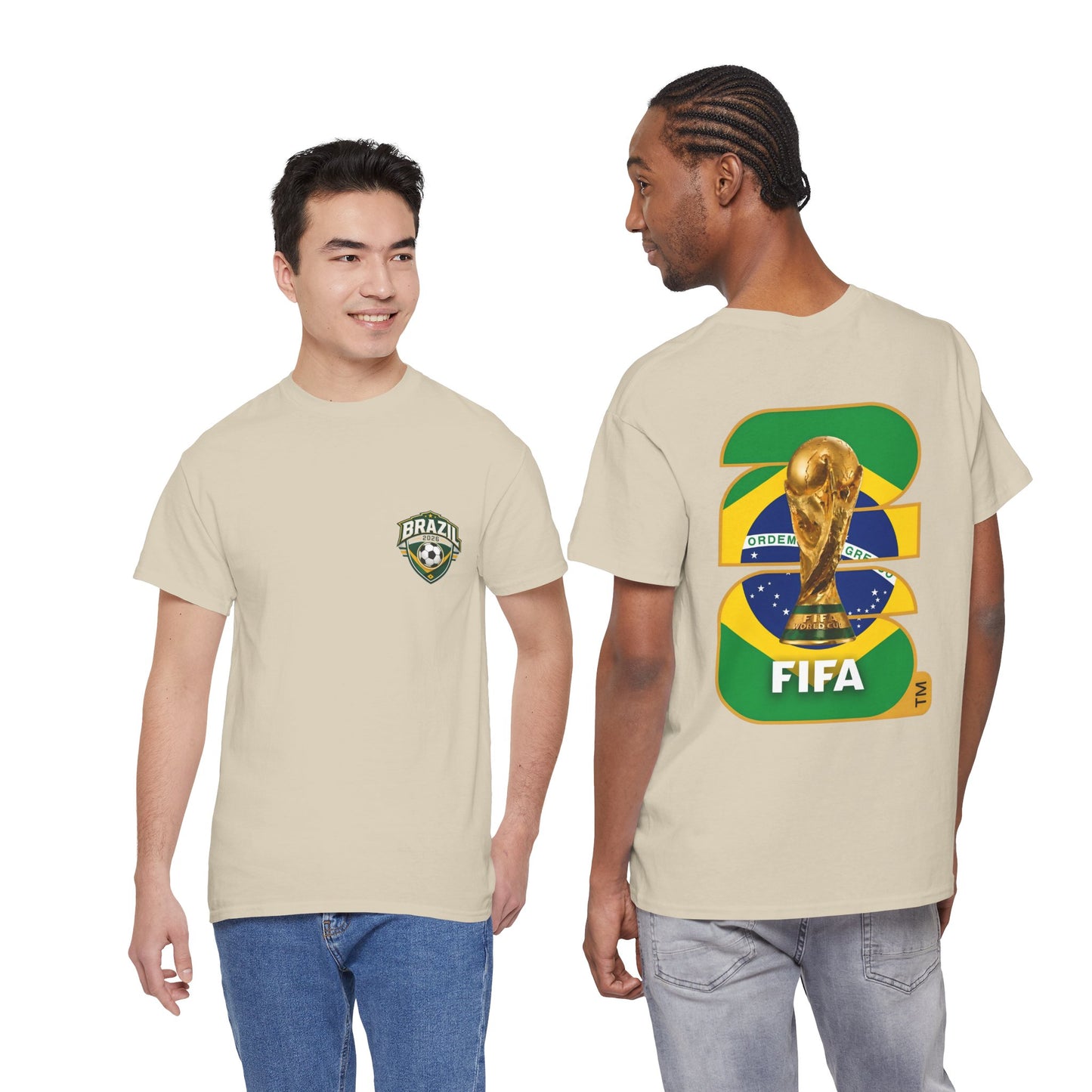 Brazil 2026 FIFA World Cup Fan Edition – Front Crest & Championship Back Graphic T‑Shirt