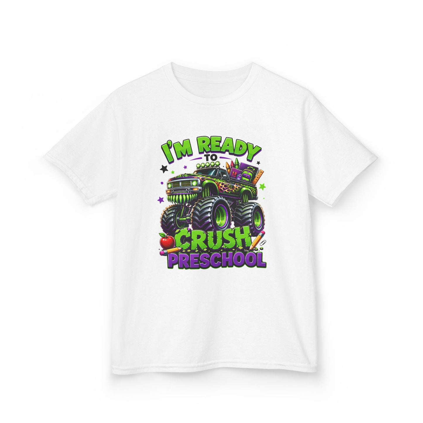 I’m Ready to Crush Preschool Monster Truck Kids T-Shirt – Back to School Tee