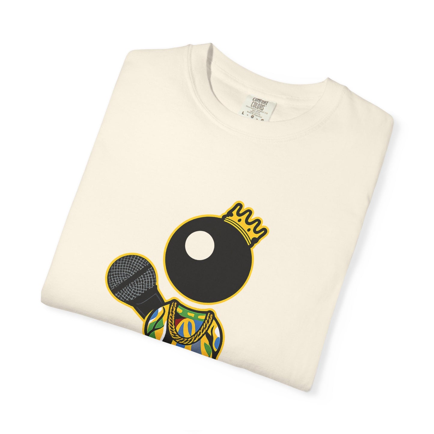 BiG Hip-Hop Icon Cartoon T-Shirt | Retro 90s Rap Inspired Streetwear Design