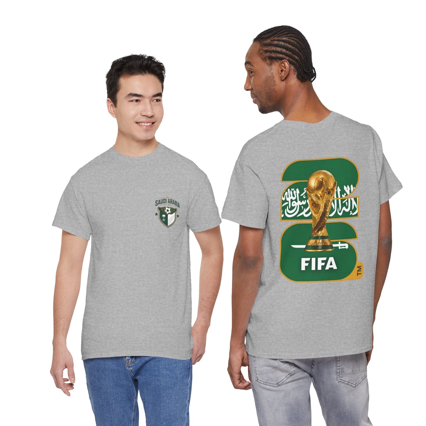 Saudi Arabia 2026 FIFA World Cup Fan Edition – Front Crest & Championship Back Graphic T‑Shirt