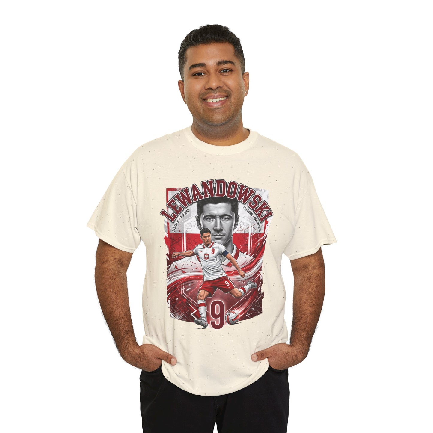 Lewandowski #9 – Poland Goal Machine T-Shirt