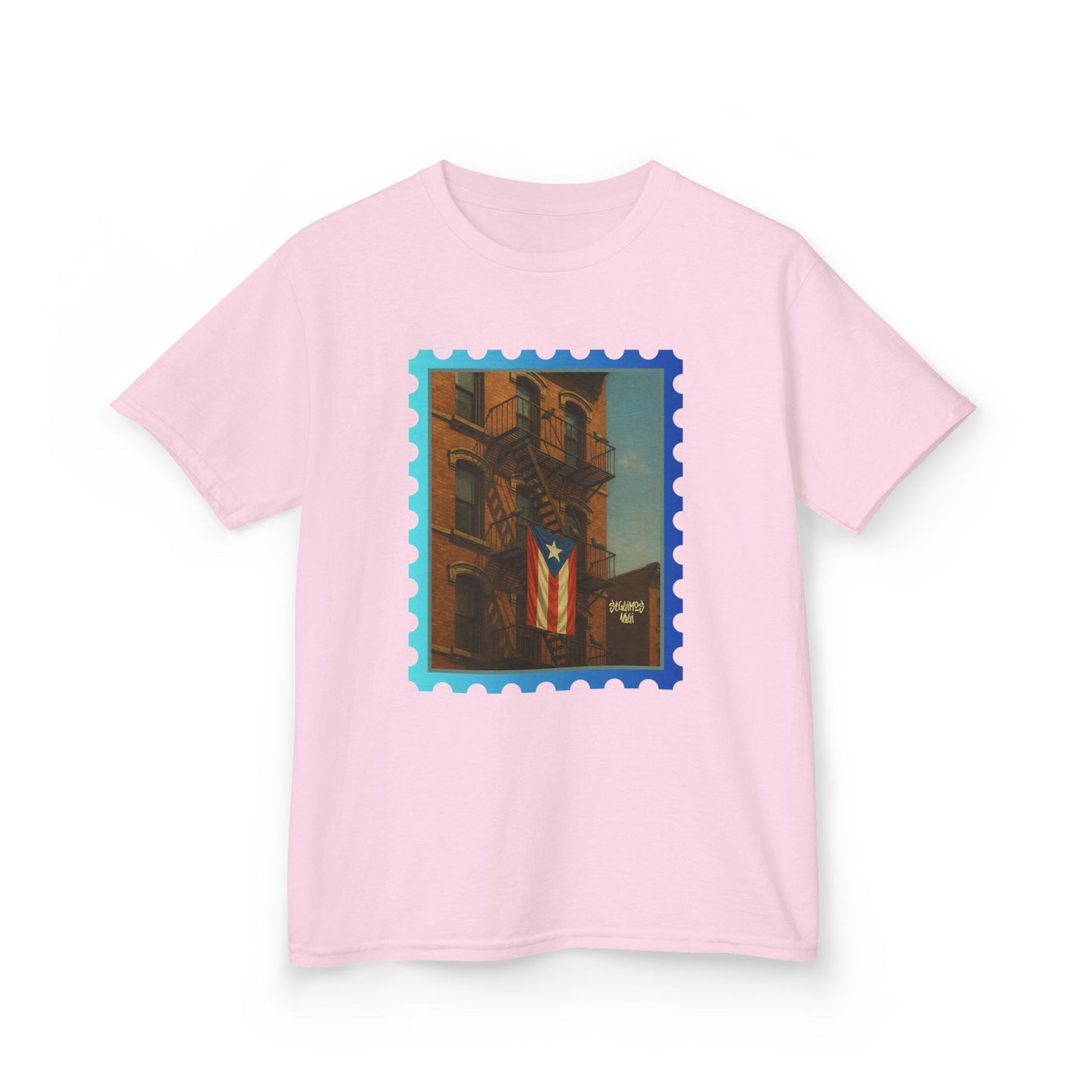 Boricua Barrio Kids T-Shirt – Puerto Rican Flag NYC Street Art