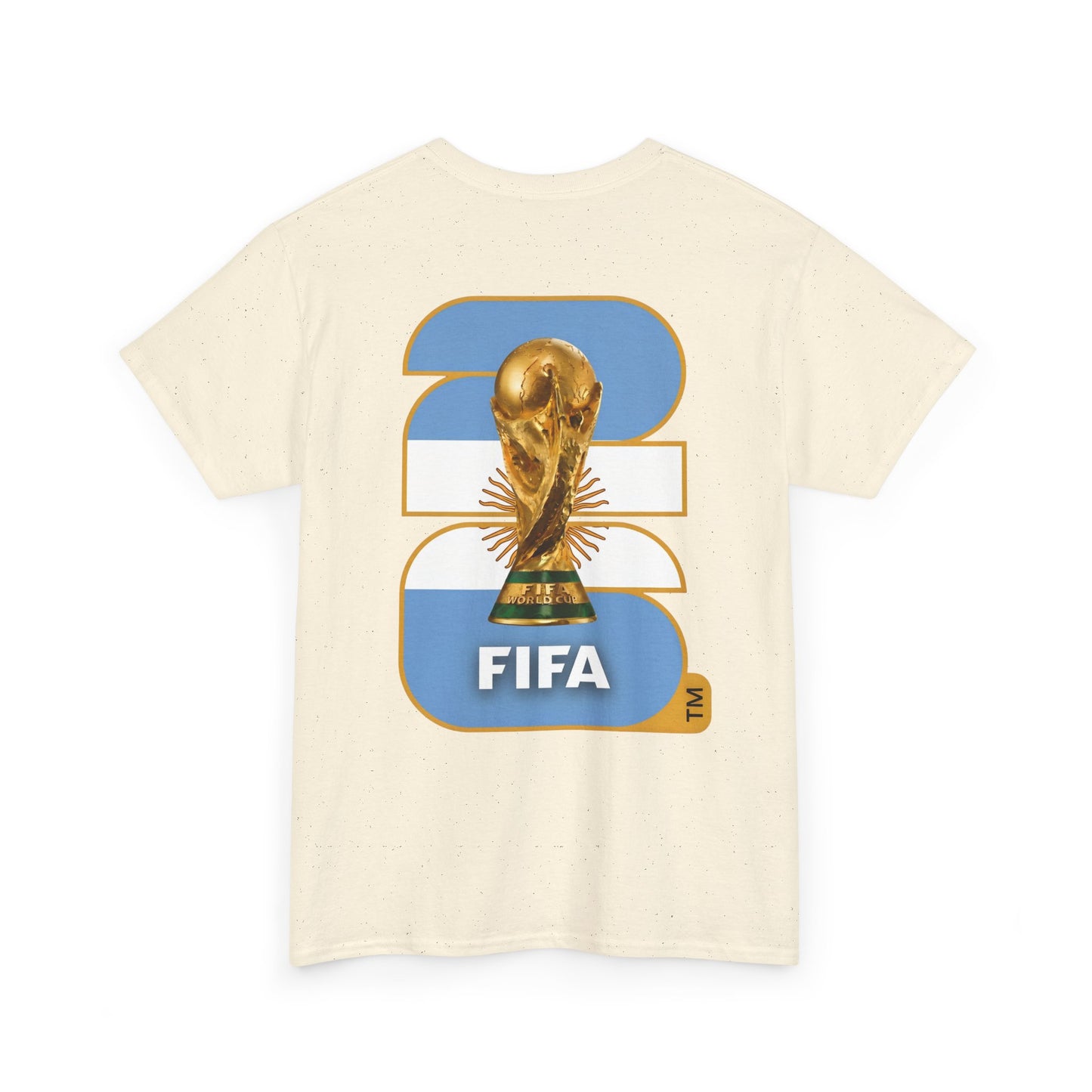 Argentina 2026 FIFA World Cup Fan Edition – Front Crest & Championship Back Graphic T-Shirt